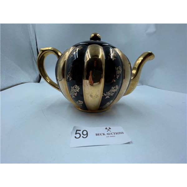 Gibbson Black And Gold Tea Pot