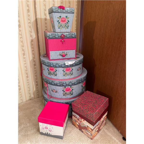 Victorian Style Hat Box Collection
