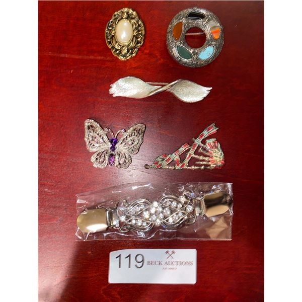 Assorted Beautiful Pins And Brooches