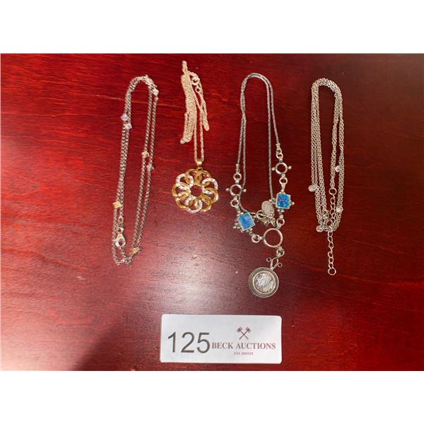 Beautiful Assortment Of Sterling Silver Necklesses