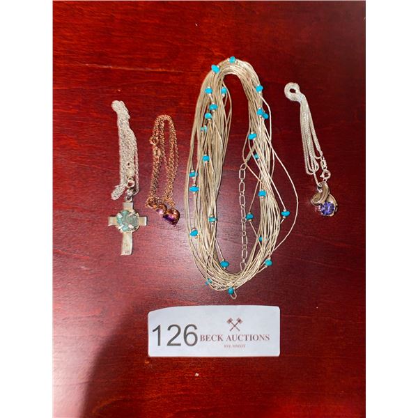 Beautiful Assorted Sterling Silver Necklesses