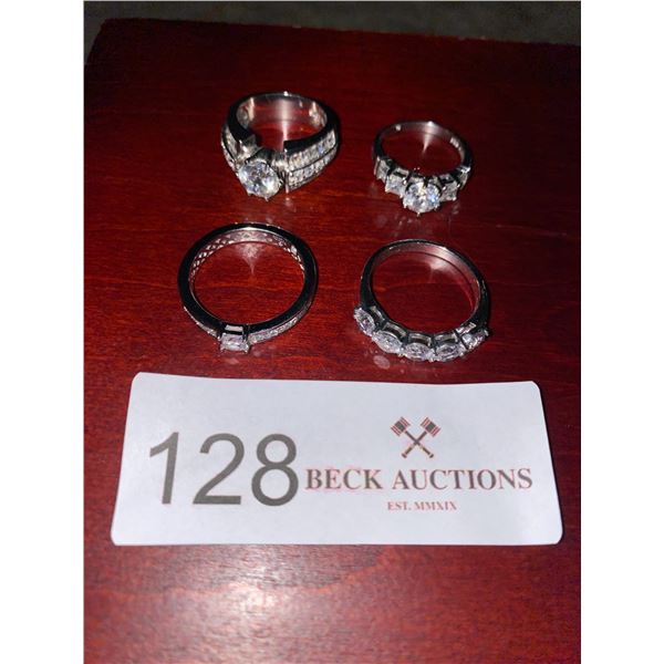 Stunning Engament Style Sterling Silver Rings