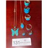 Image 1 : Assortment of Turquoise Sterling Silver Jewelry