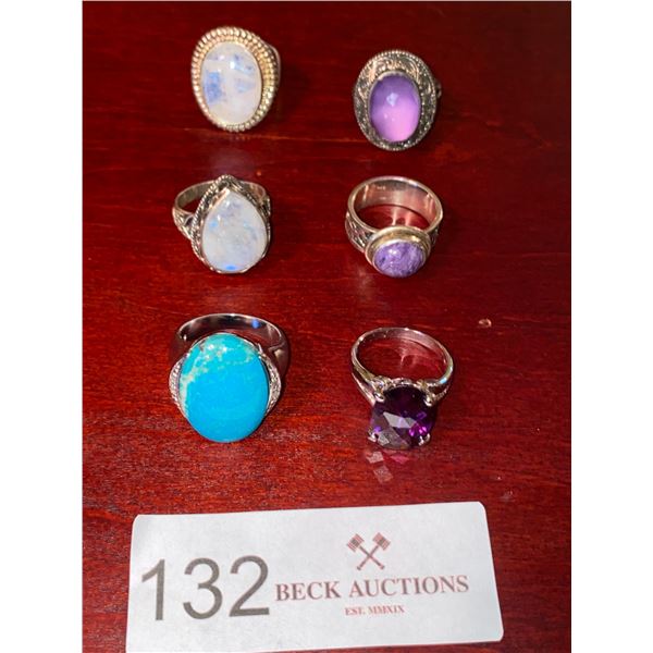 Assortment Of Beautiful Sterling Silver Rings