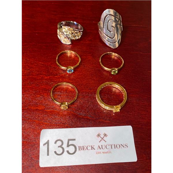 Beautiful Assortment Of Sterling Silver Rings