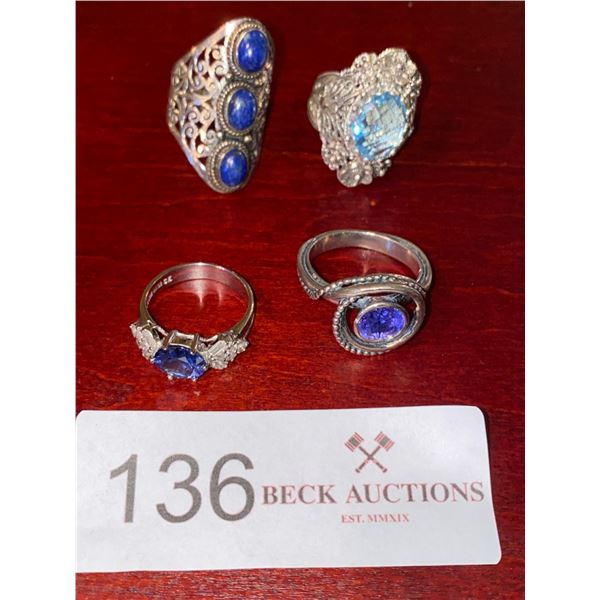 Beautiful Assortment Of Sterling Silver Rings