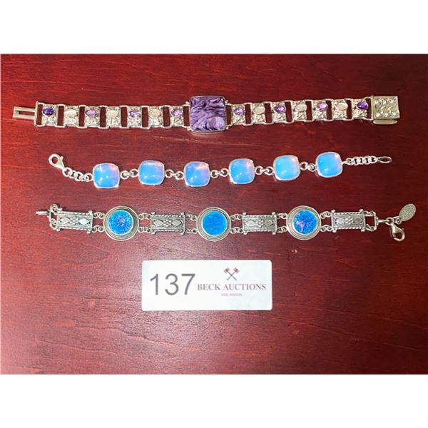 Assortment Of Stunning Sterling Silver Bracelets