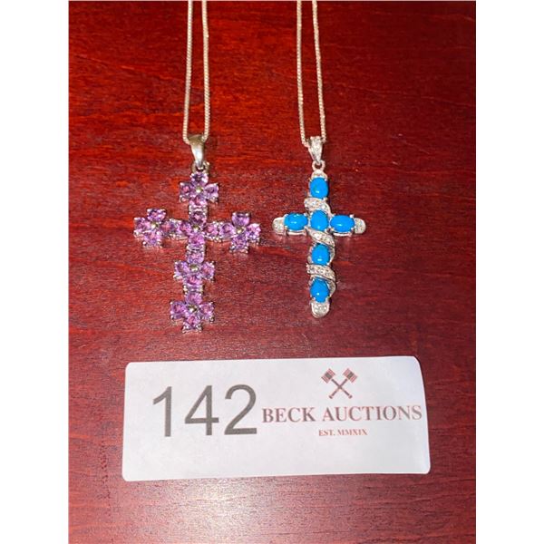 Sterling Silver Crosses On Chains