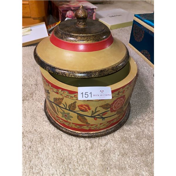 Decorative Wooden Round Box