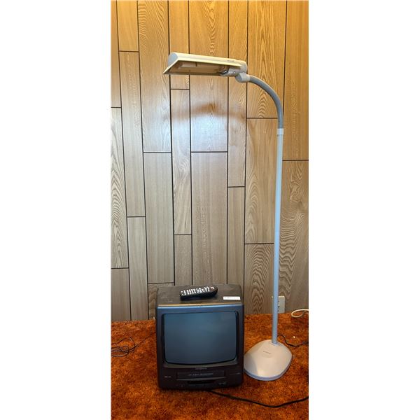 Vinatge Broksonic T.V. With Remote Vcr Insert And Lamp