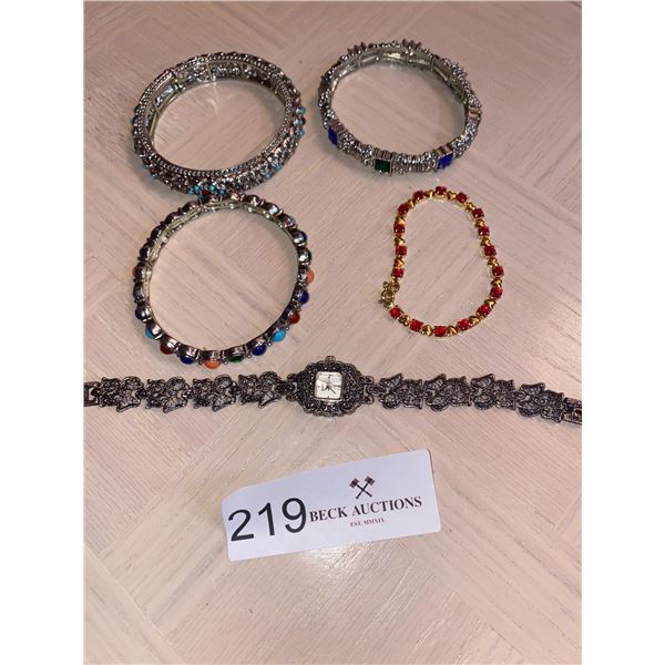 Assorted Costume Bracelets And Watch