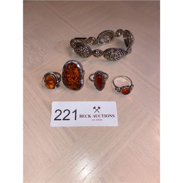 Assorted Beautiful Costume Jewelry And Silver Bracelet