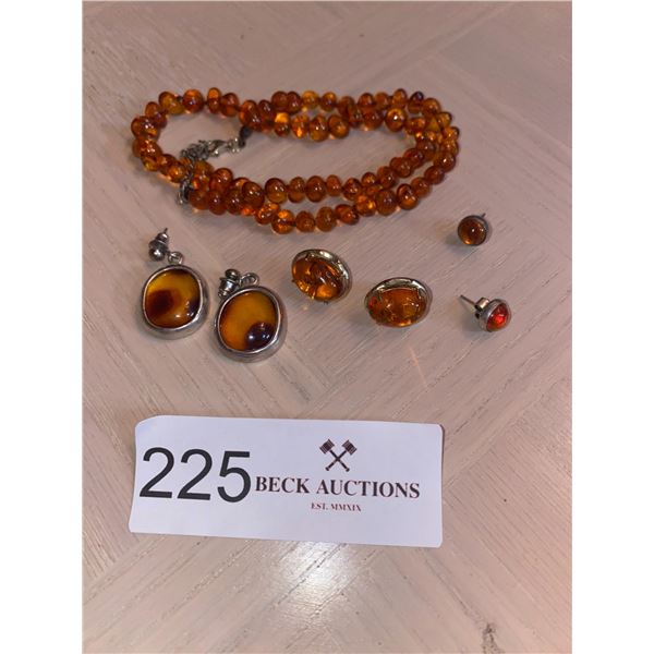 Assorted Beautiful Amber Themed Costume Jewelry
