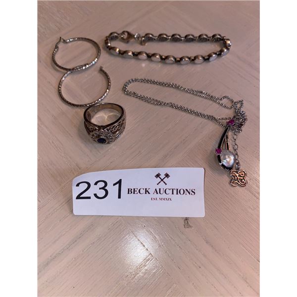 Assorted Beautiful Sterling Silver Jewelry