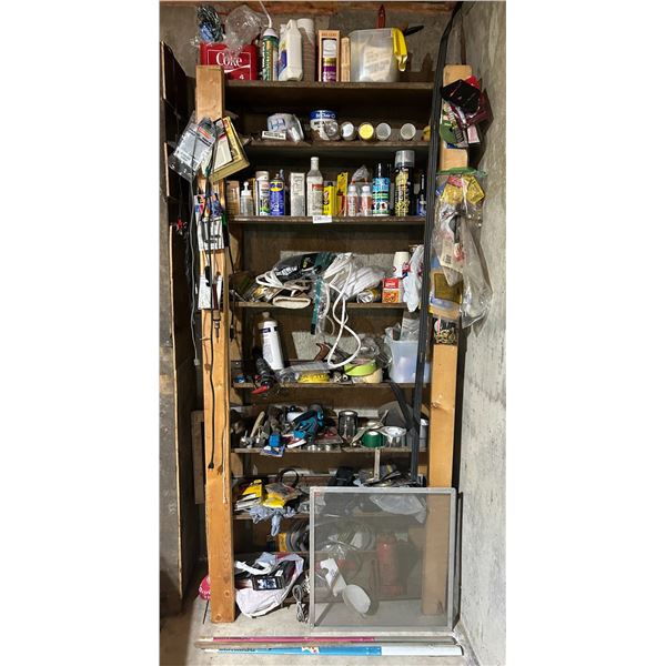 Whole Shelf Of Assorted Tools And Shop Supplies