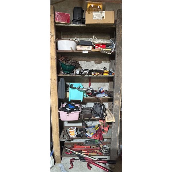 Whole Shelf Of Assorted Tools And Shop Supplies