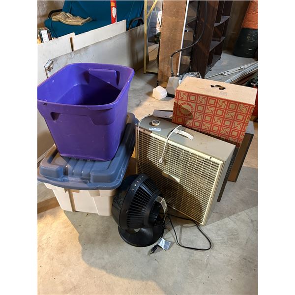 Fans And Storage Bins