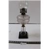 Image 2 : Antique Pressed Glass Coal Oil Lamp