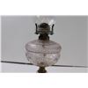 Image 3 : Antique Pressed Glass Coal Oil Lamp