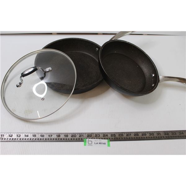 (2) The Rock Fry Pans and Lid