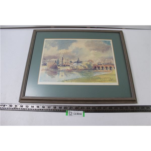 Framed and Signed Numbered Print by David Green - English Artist (21.5 x 17")