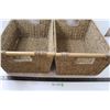 Image 1 : (2x Bid Price) Wicker Baskets