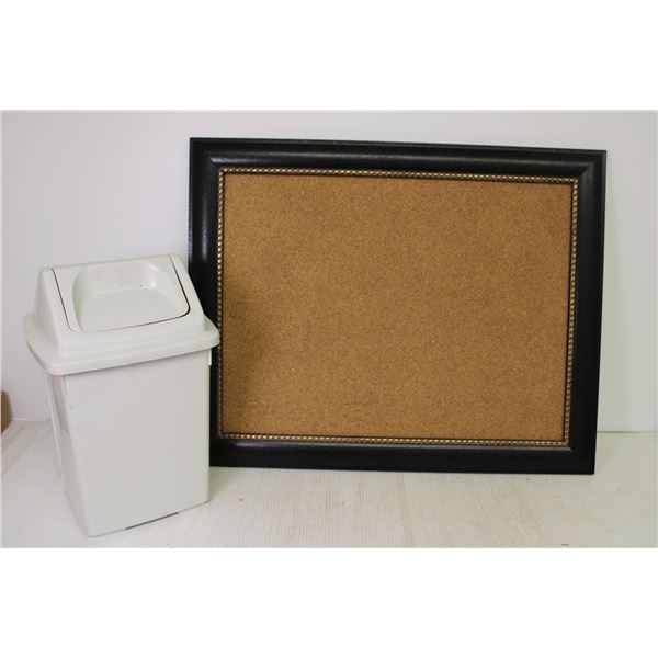 *Corkboard (28.5 x 22.5"), Mini Garbage Can, Garment Bag