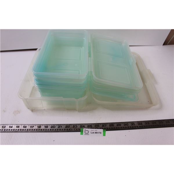 (5) Plastic Storage Containers