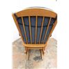 Image 4 : *Wooden Gliding Rocking Chair w/ Blue Cushion and Pillow