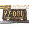 Image 2 : (3) British Colombia License Plates - 1950, 55, 76