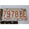 Image 3 : (3) British Colombia License Plates - 1950, 55, 76
