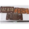 Image 1 : (3) Saskatchewan License Plates - 1950, 54, 48