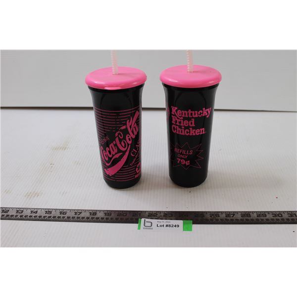 (2) Kentucky Fried Chicken Coca Cola Reusable Cups