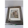 Image 1 : Reclaimed Wood Frame w/ Photo of Tumacacori Mission Signed (16 x 19-3/4")