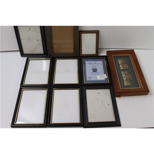 (9) Picture Frames -- 5x7 and Larger