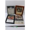 Image 1 : (4) Framed Car Advertisements - Acura, VW, BMW, Alfa Romeo (9-1/4 x 11.5" +)