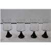 Image 2 : (4) Glasses with Black Base