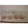 Image 1 : 2-Pink Depression Glass Saucers + Assorted Glassware