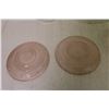 Image 3 : 2-Pink Depression Glass Saucers + Assorted Glassware
