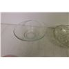 Image 7 : 2-Pink Depression Glass Saucers + Assorted Glassware