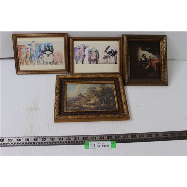 (4) Decorative Prints in Frames