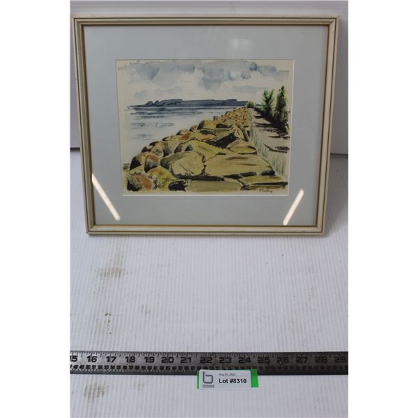 Framed Watercolor P. Salling