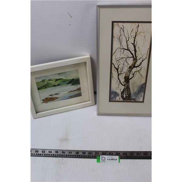 (2) Framed Watercolor