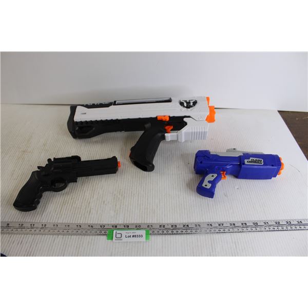 (3) Toy Guns - NERF, Clash Combat, Unknown Brand