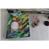 Image 2 : Assorted Kids Toys - Pokémon Trading Card Game Booklet, Minecraft Zombified Piglin Keychain, Iron Ma