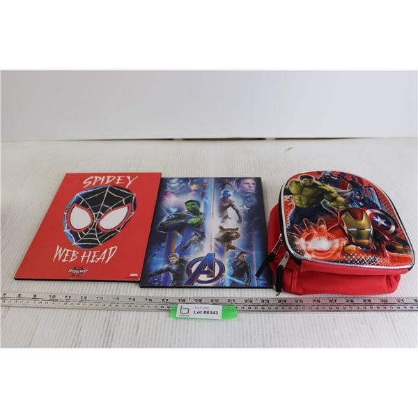 (2) Trends Marvel 8 1/4  x 12 , Marvel Lunch Kit