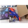 Image 4 : Assorted Kids Toys - NERF Nitro Toy Gun, Fortnite Nameplate, Art Supplies, Misc.