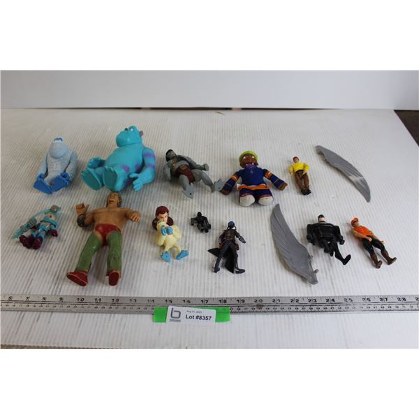 Assorted Toy Figurines - Monsters Inc., Batman,