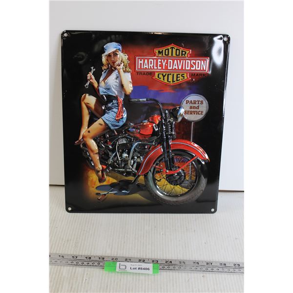 Harley Davidson Parts and Service Tin Sign