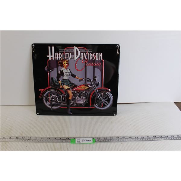 Harley Davidson Classic Tin Sign - 15" x 13"